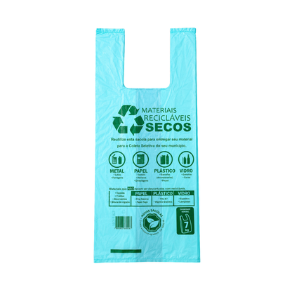 SACOLA C/ALCA 38X50 VERDE - LEI RJ. REFORÇADA