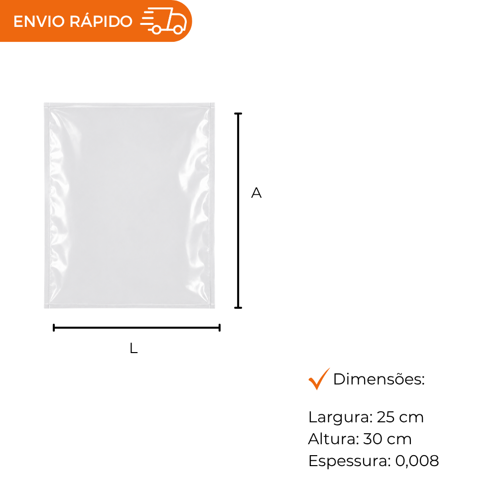 SACO A VACUO - 25X30. - PC C/1000