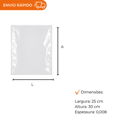 SACO A VACUO - 25X30. - PC C/1000