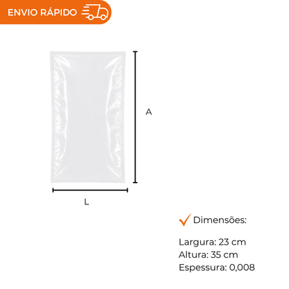 SACO A VACUO - 23X35. - PC C/1000