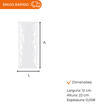SACO A VACUO - 12X22. - PC C/1000