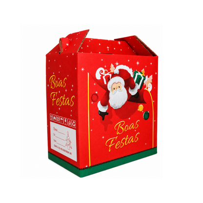 CESTA DE NATAL BOAS FESTAS VERMELHA - PC C/25