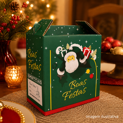 CESTA DE NATAL BOAS FESTAS VERDE - PC C/25