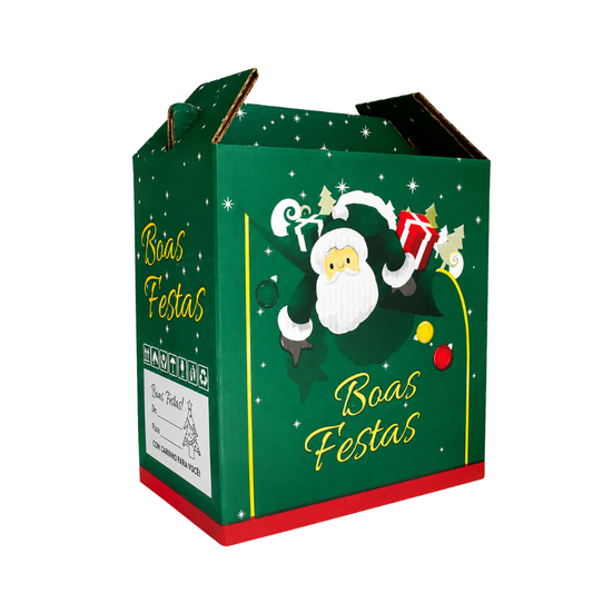 CESTA DE NATAL BOAS FESTAS VERDE - PC C/10