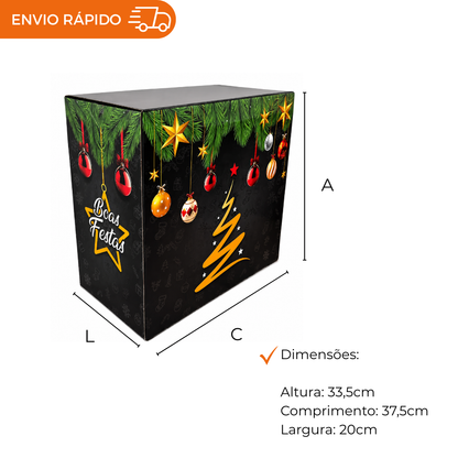 CESTA DE NATAL PRETA - P - PC C/10