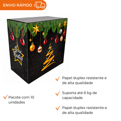 CESTA DE NATAL PRETA - P - PC C/10