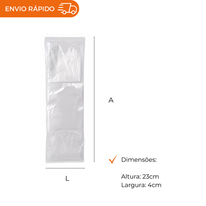 SACO PLASTICO CHUP-CHUP 4X23 - PC C/1000