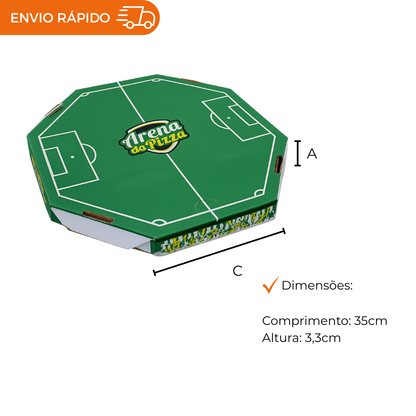 EMBALAGEM PARA PIZZA 35CM BRANCA IMPRESSA  35CM BRANCA IMPRESSA COPA - PC C/10