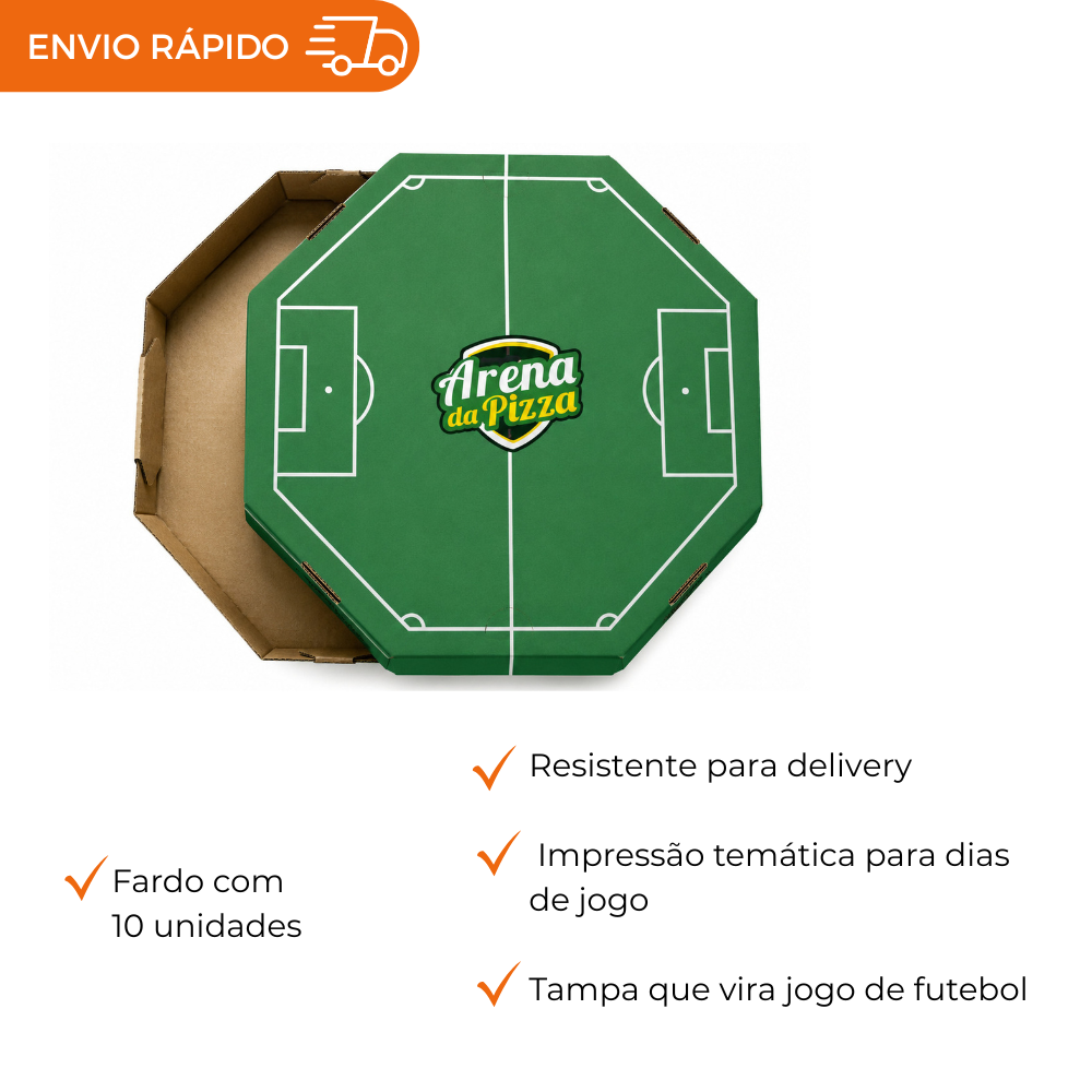 EMBALAGEM PARA PIZZA 35CM BRANCA IMPRESSA  35CM BRANCA IMPRESSA COPA - PC C/10