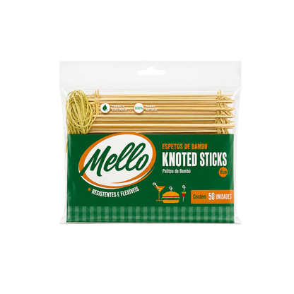 ESPETO P/KNOTTED STICKS BAMBU 15CM - PC C/50