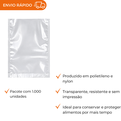 SACO A VACUO - 21X28. - PC C/1000
