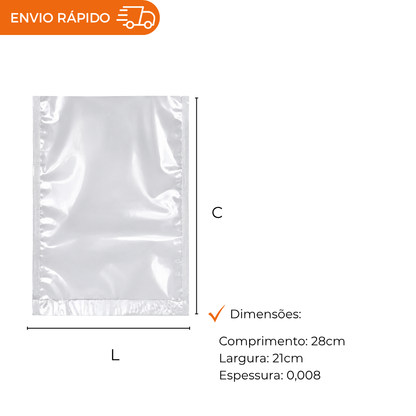 SACO A VACUO - 21X28. - PC C/1000