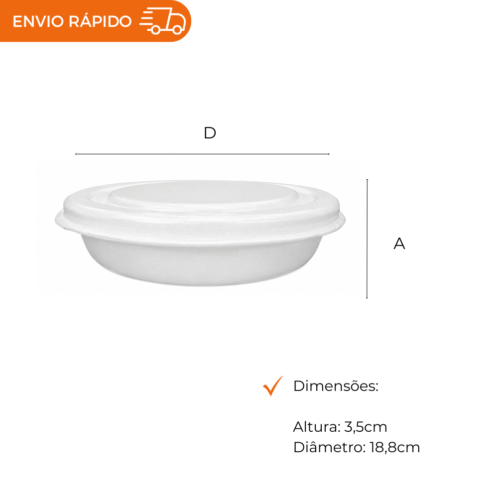 MARMITEX DE ISOPOR C/ TP 500ML- TM 100. - FD C/50