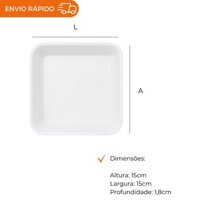 BANDEJA B1 RASA BRANCA - TRL-01 - FD C/4X100