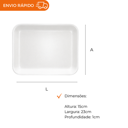 BANDEJA B2 RASA BRANCA - BFSW1523-10 - FD C/375