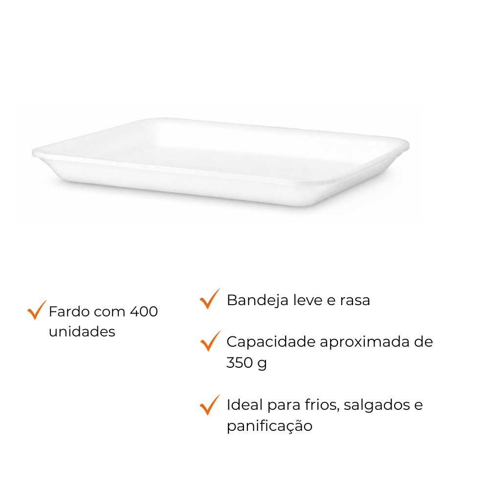 BANDEJA B2 RASA BRANCA - CRL-002.. - FD C/4X100