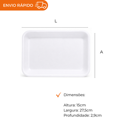 BANDEJA B4 RASA BRANCA - TRL-04 - FD C/4X100
