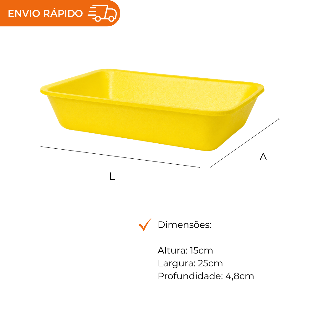 BANDEJA B65 FUNDA AMARELA - CF-065 - FD C/4X50