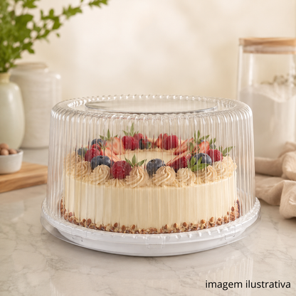 EMBALAGEM PET TORTA PQ BR - G 50MM - CX C/50