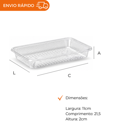 BANDEJA PET MULTIUSO CRISTAL - G 02 - CX C/400