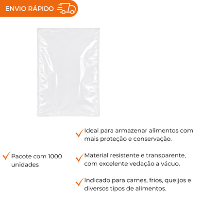 SACO A VACUO - 28X40.. - PC C/1000