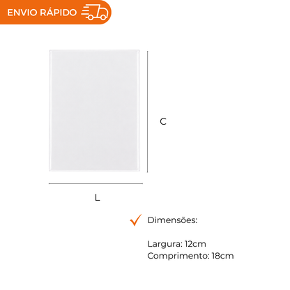 SACO PLASTICO POLIPROPILENO 12X18. - PC C/1000