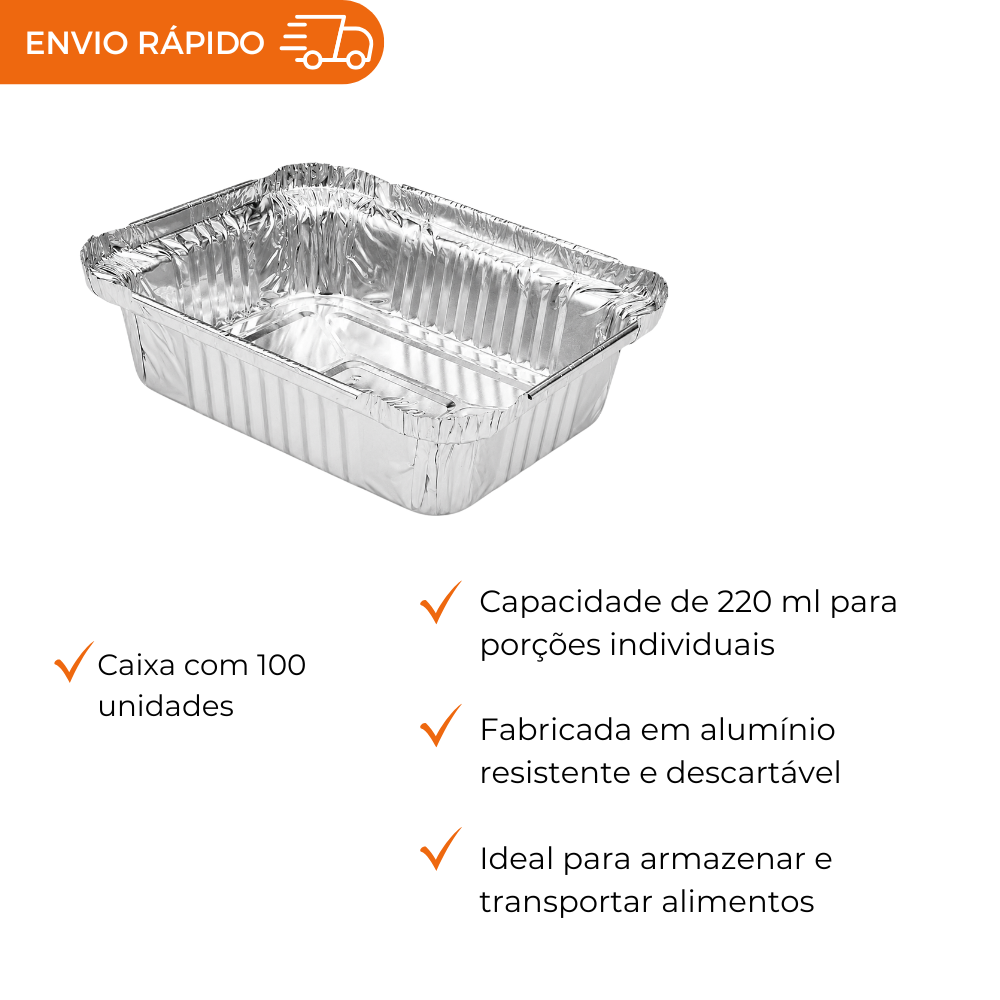 BANDEJA RET C/ TAMPA - 220ML M90 - CX C/100