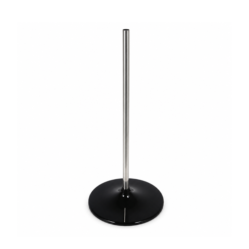 BASE PEDESTAL PRETO C/HASTE DE ALUMINIO - UN