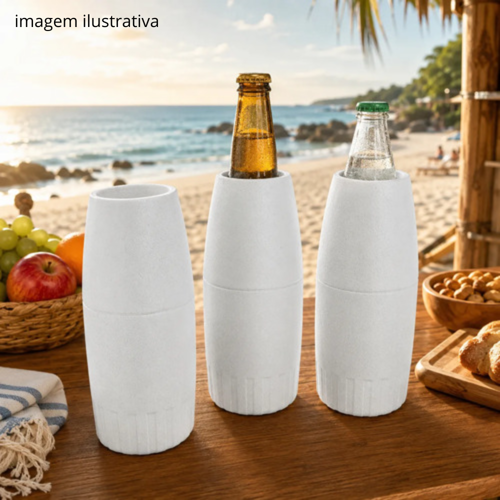 PORTA GARRAFA DE ISOPOR 600 ML C/3 - FD C/20X3