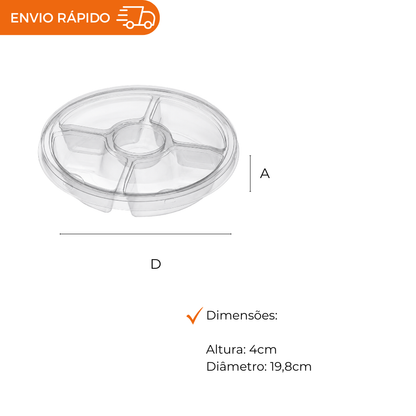 EMBALAGEM PETISQUEIRA C/4 DIV. - G 540 - CX C/100