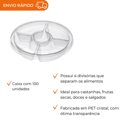 EMBALAGEM PETISQUEIRA C/4 DIV. - G 540 - CX C/100