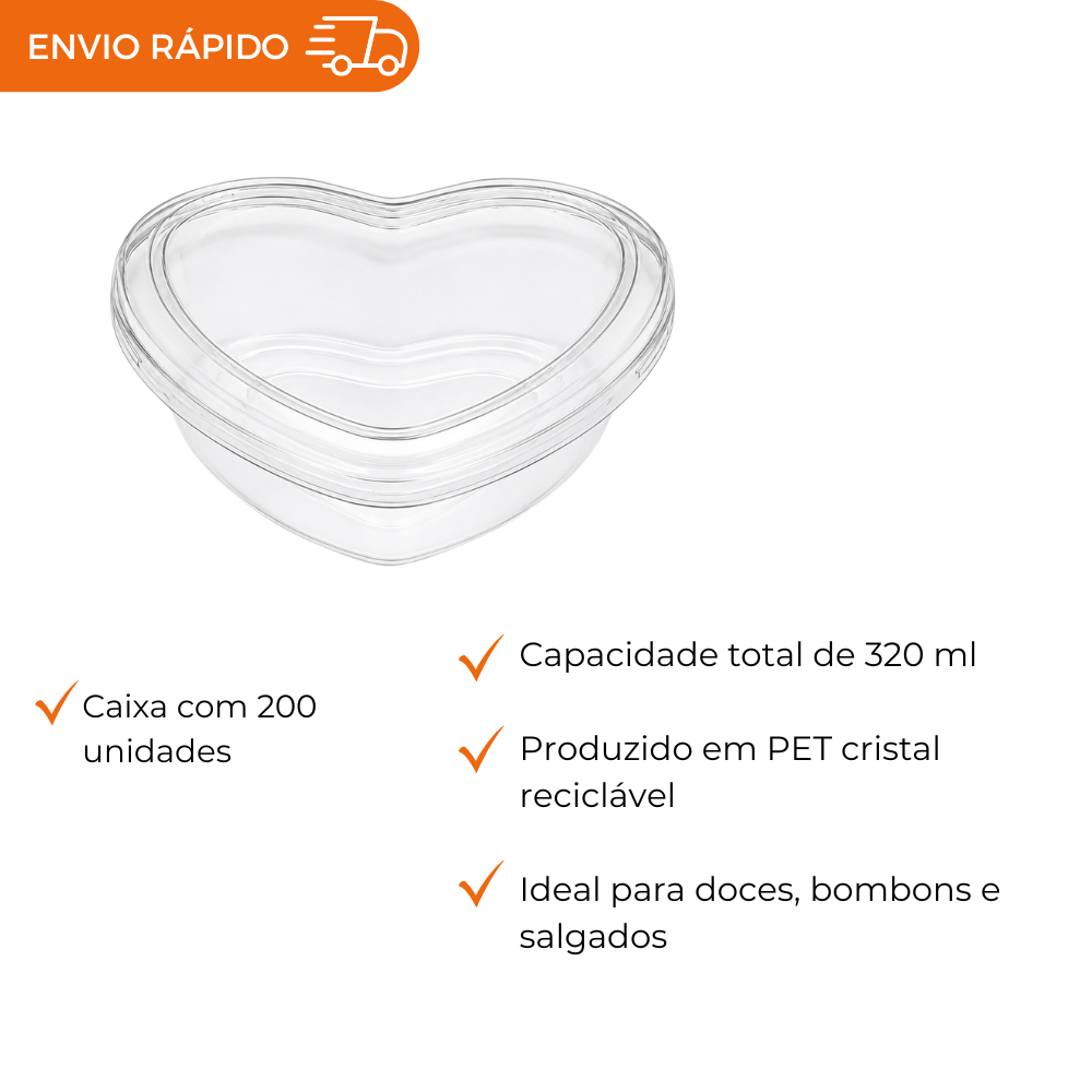 EMBALAGEM PET DOCE CORACAO 260ML - G 620 - CX C/200