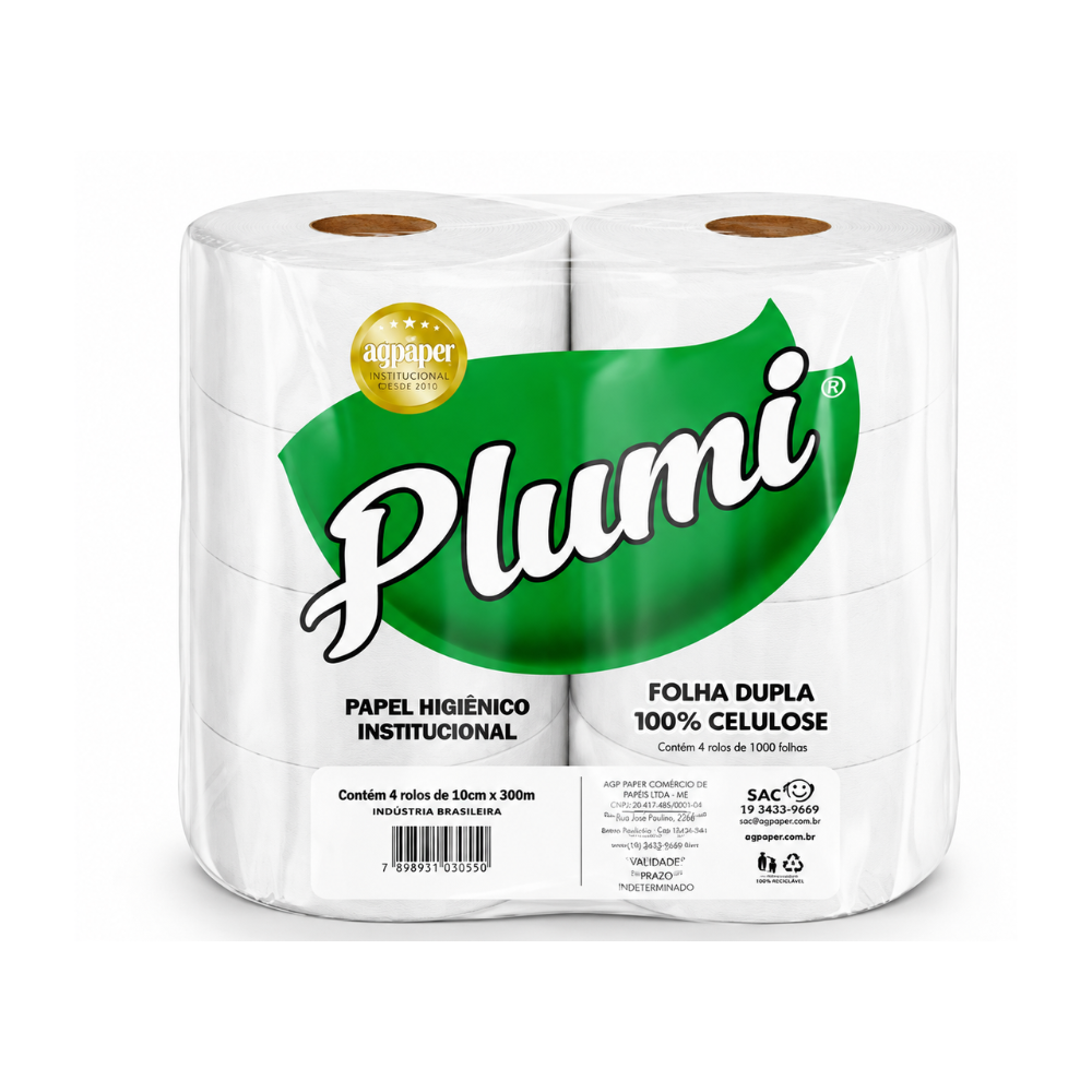 PAPEL HIGIENICO 100% CEL. FOLHA DUPLA- FD C/8X200M