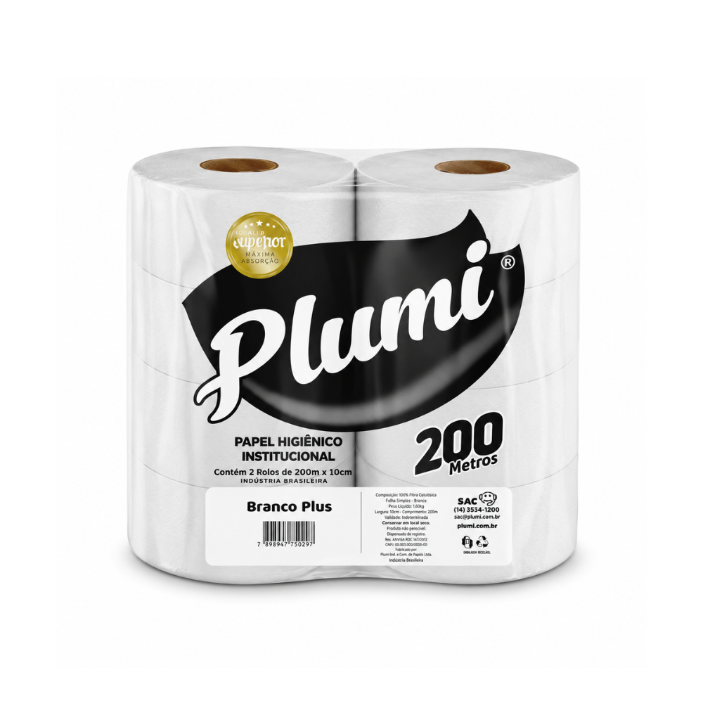 PAPEL HIGIENICO ROLAO - FD C/8X200M