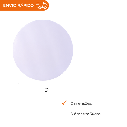 DISCO ISOPOR BRANCO 30CM - TDI-30 - FD C/2X200
