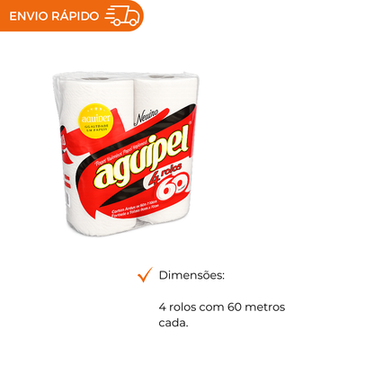 PAPEL HIGIENICO FOLHA SIMPLES - FD C/4X60M