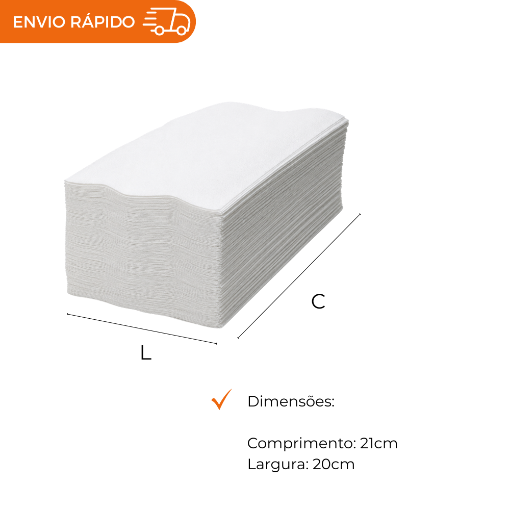 PAPEL TOALHA BRANCO 20X21 - FD C/6X1000