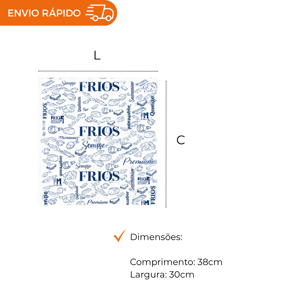 PAPEL ACOPLADO P/FRIOS 30X38 FRIOS - CX C/400