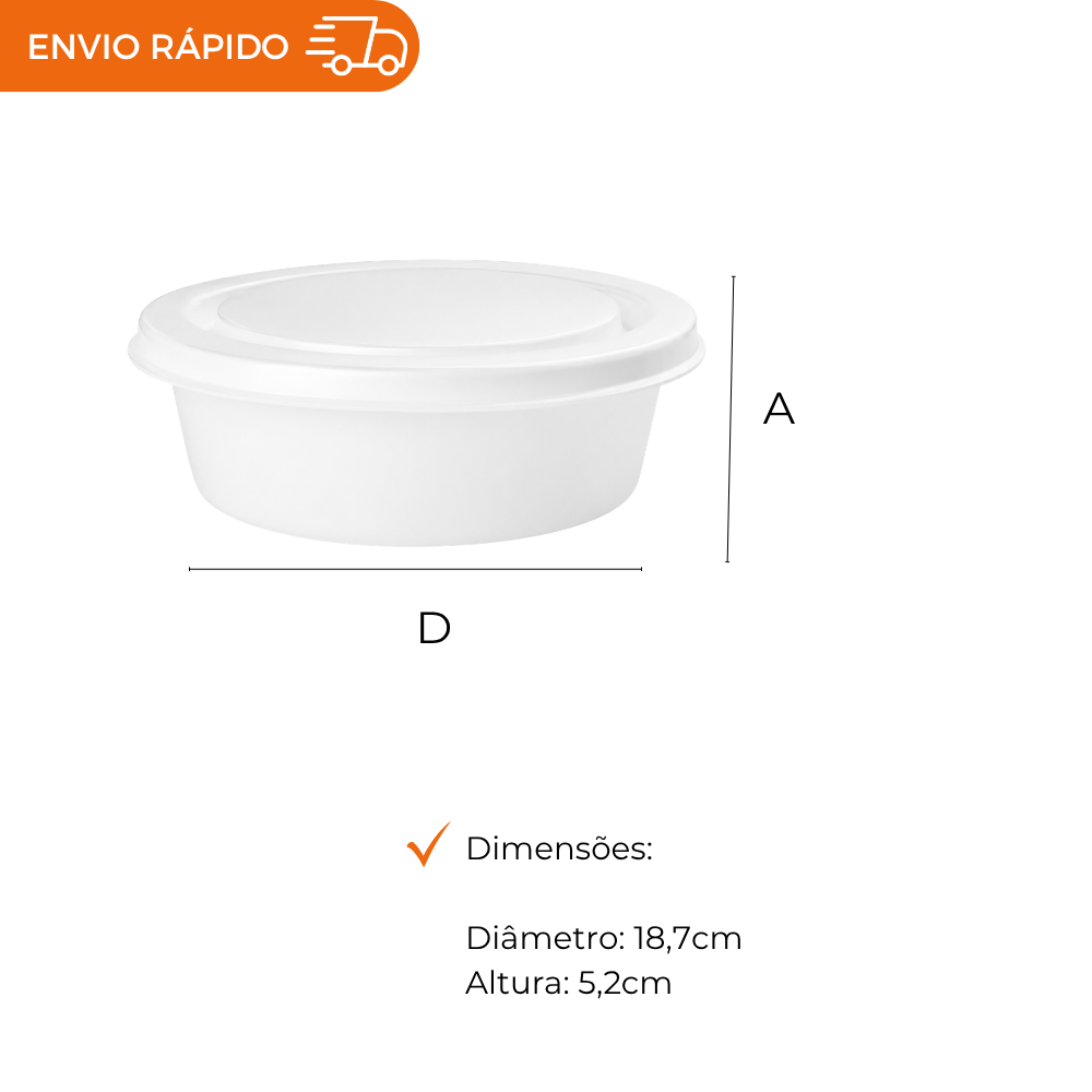 MARMITEX DE ISOPOR C/ TP 750ML- TM 102. - FD C/50