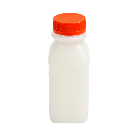 GARRAFA PLAST P/SUCO QUAD. C/TAMPA 300ML - FD C/100