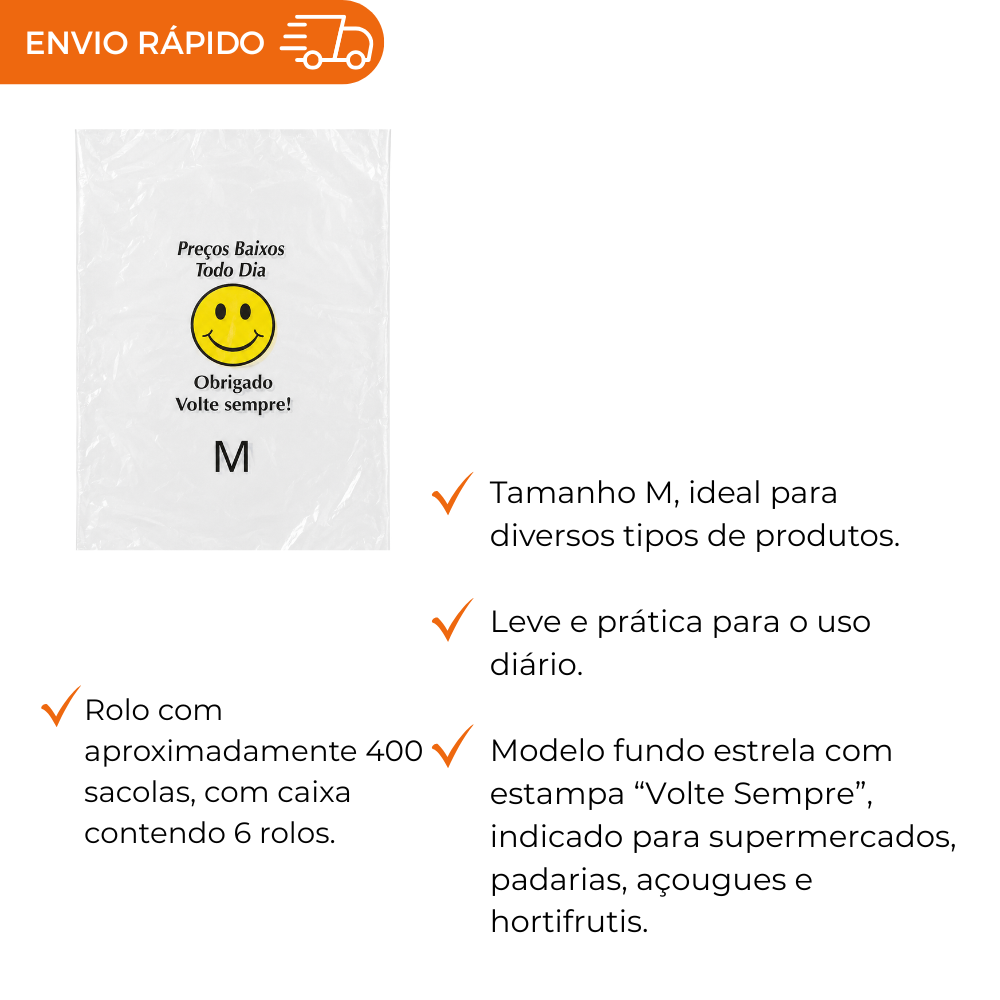 BOBINA FUNDO EST. VOLTE SEMPRE 33X45 - M - CX C/6X400