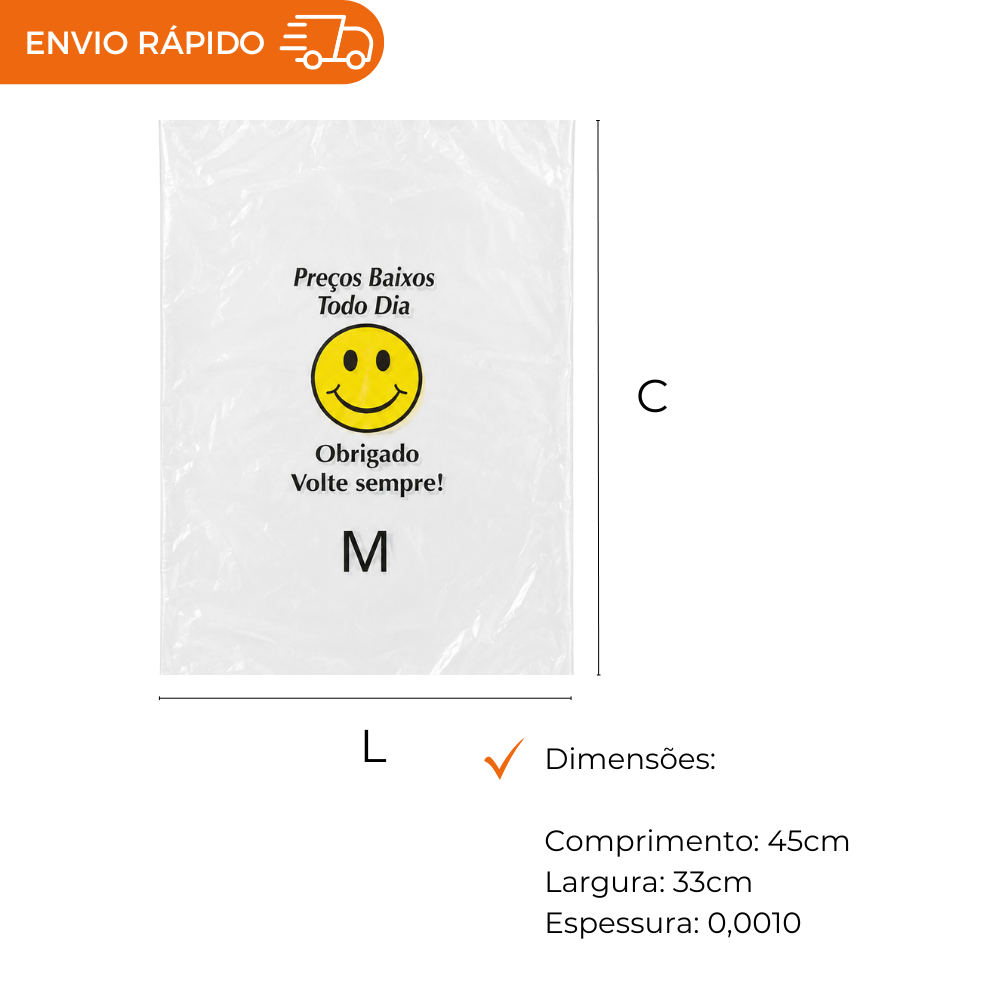 BOBINA FUNDO EST. VOLTE SEMPRE 33X45 - M - CX C/6X400