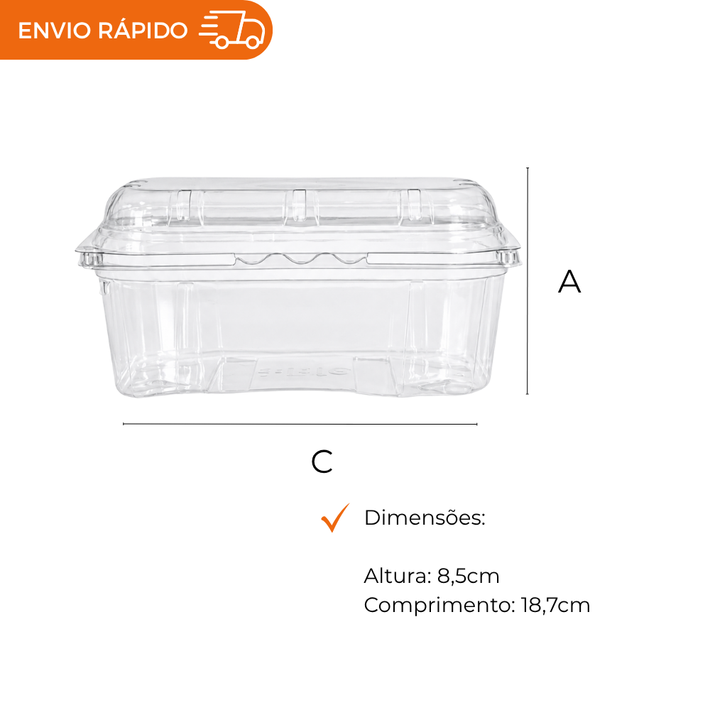 CUMBUCA CRISTAL P/ FRUTAS 500G - GF 501 - CX C/500
