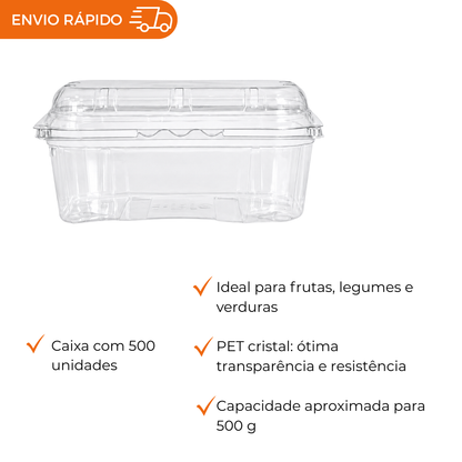 CUMBUCA CRISTAL P/ FRUTAS 500G - GF 501 - CX C/500