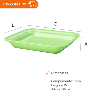BANDEJA B1 RASA VERDE - CR-001 - FD C/4X100