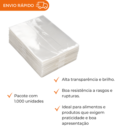 SACO PLASTICO POLIPROPILENO 22X48 - PC C/1000