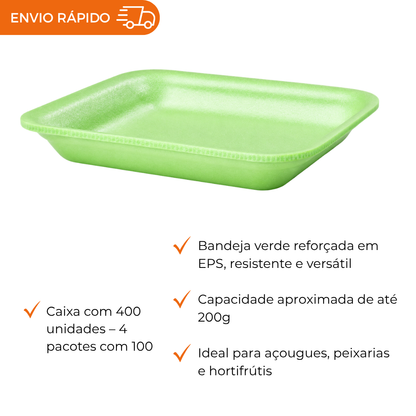 BANDEJA B1 RASA VERDE - CR-001 - FD C/4X100
