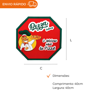 EMB. P/PIZZA 40CM BRANCA IMPRESSA - PC C/25
