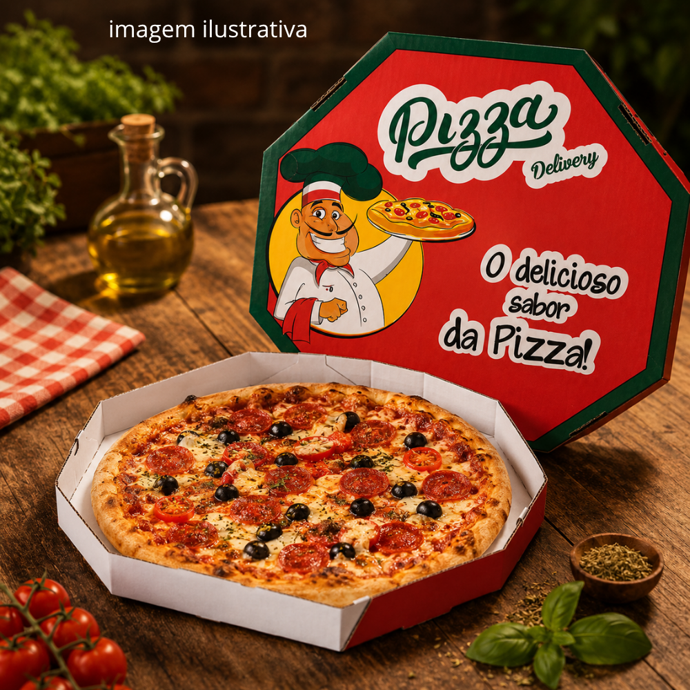 EMB. P/PIZZA 30CM BRANCA IMPRESSA - PC C/25