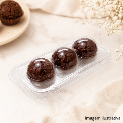 EMBALAGEM CRISTAL PARA 3 DOCINHOS PET 5 UNIDADES TRUFAS E DOCES